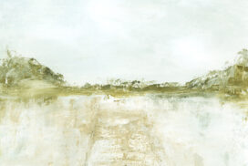 lake dock abstract landscape painting artwork