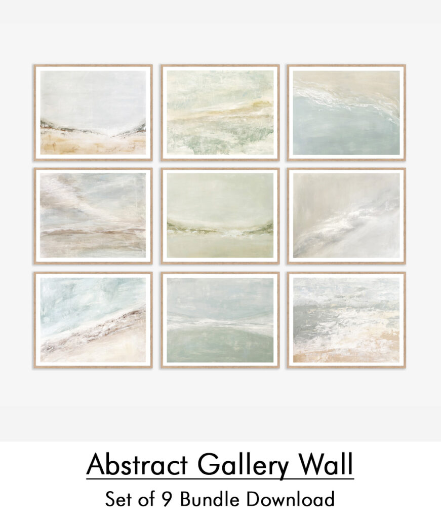 abstract gallery wall set of 9 etsy_text